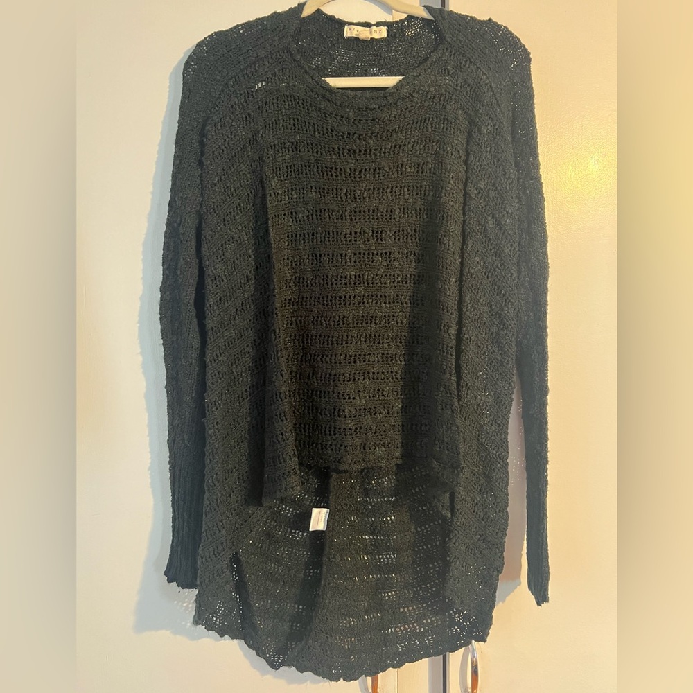Black fall knit sweater